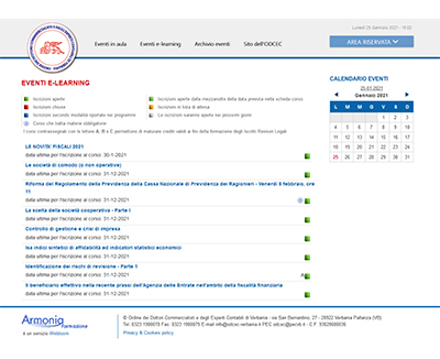 Sito ODCEC di Verbania - Portale formazione