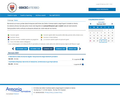 Sito ODCEC di Viterbo - Portale formazione